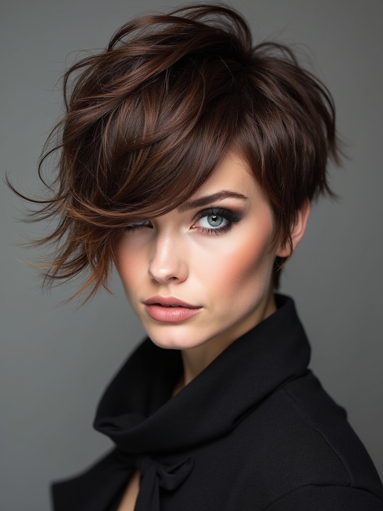 edgy layered rebellious textured haircut