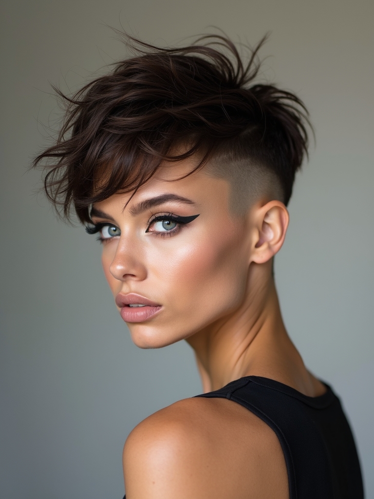edgy long pixie undercut