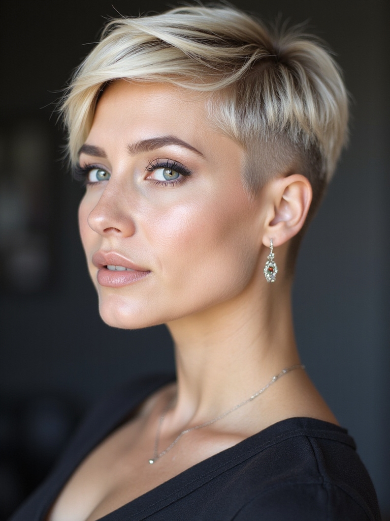 edgy shaved sides versatile top