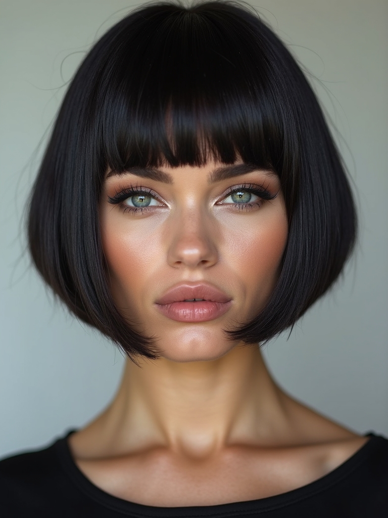 edgy straight shag haircut