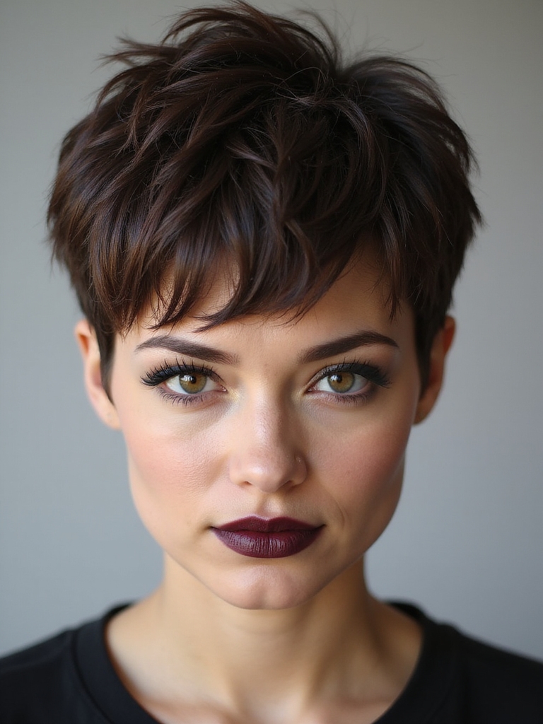 edgy textured choppy pixie