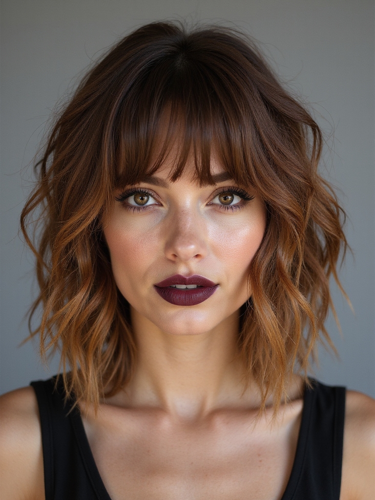 edgy textured modern mullet