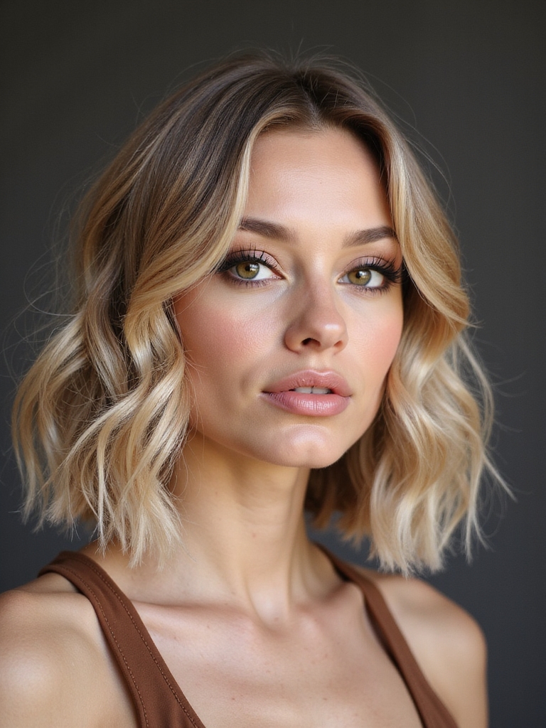 effortless beachy wavy bob