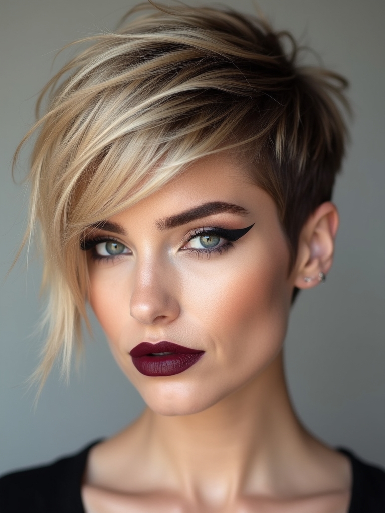 effortless chic side swept pixie