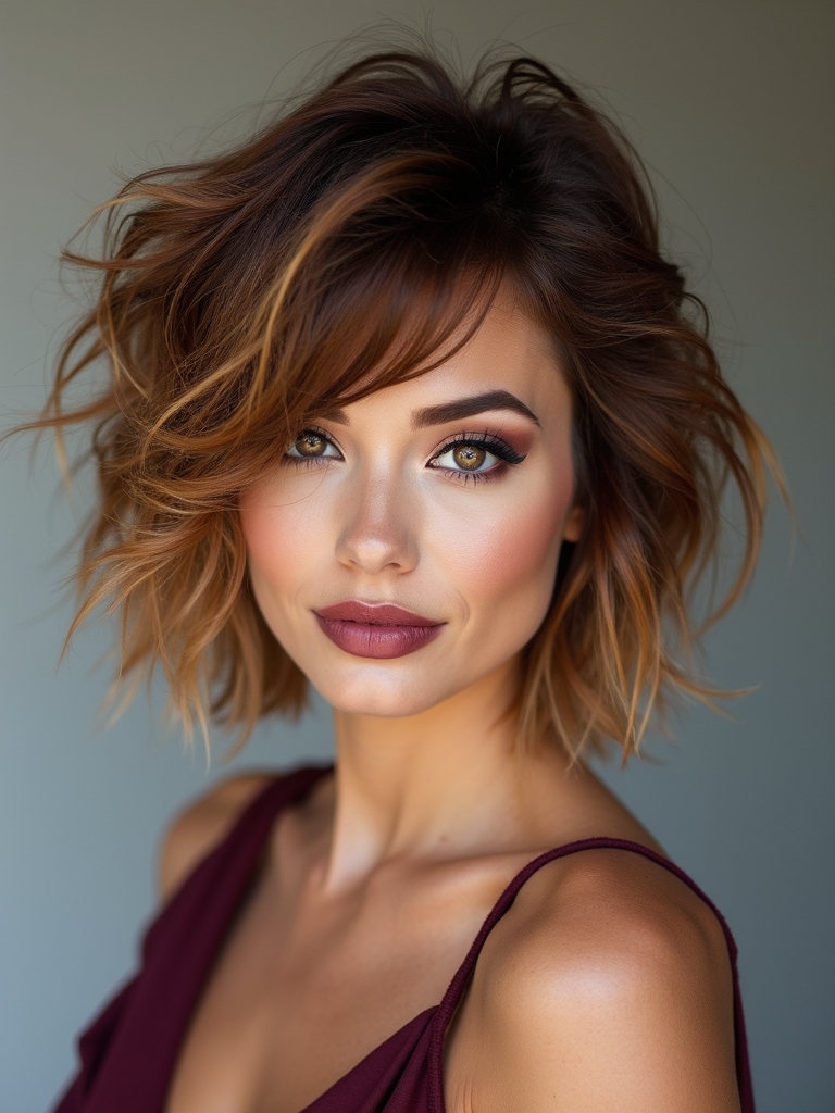 effortless feathered tousled layers