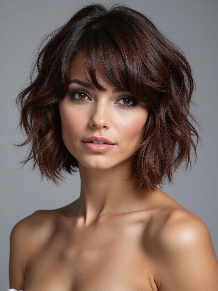 effortless layered face framing shag