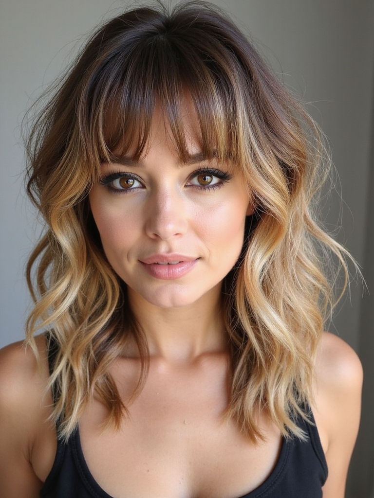 effortless layered long shag