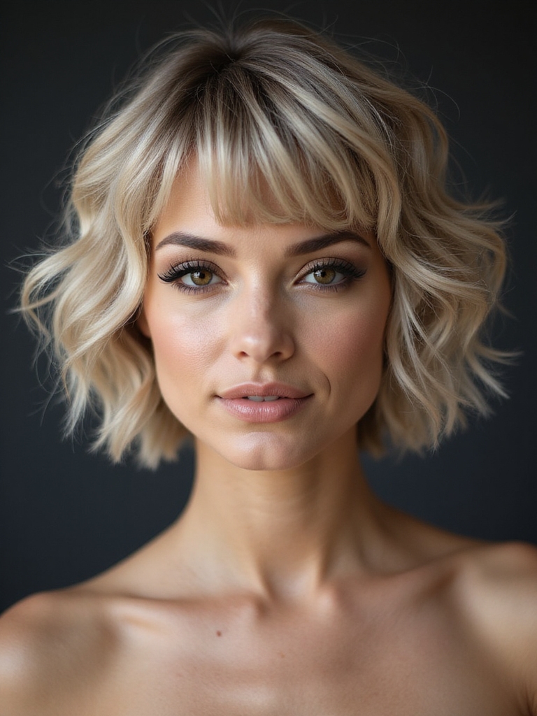effortless layered wavy shag