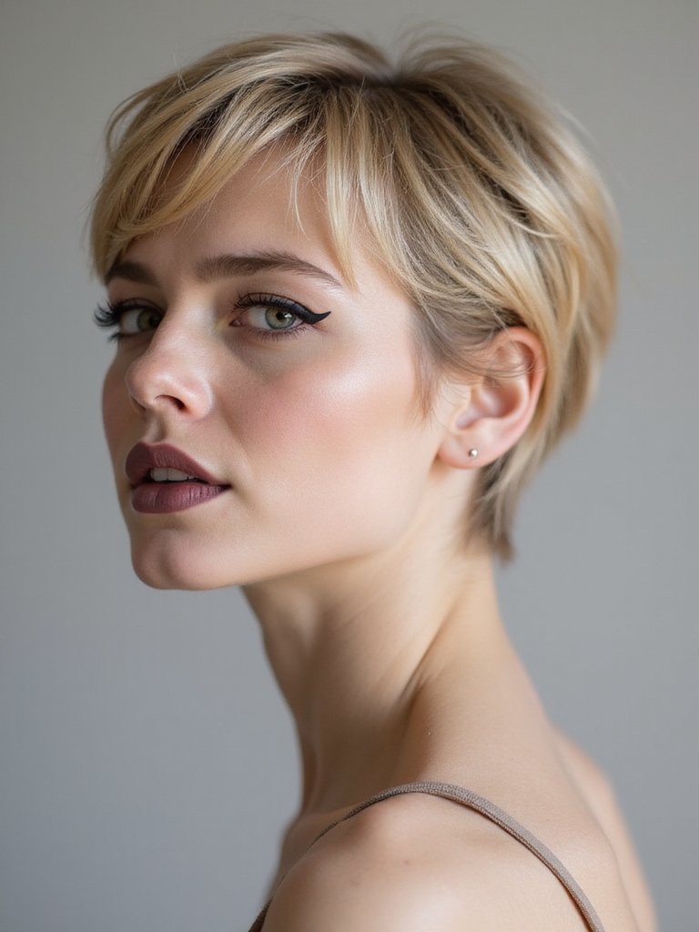 effortless polished feathered tapered elegance