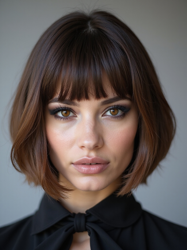 effortless sharp timeless blunt bob