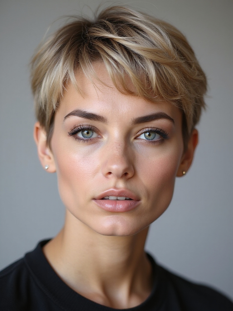 effortless short layered hairstyle