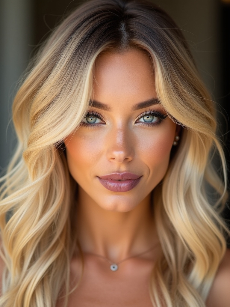 effortless sun kissed balayage blonde