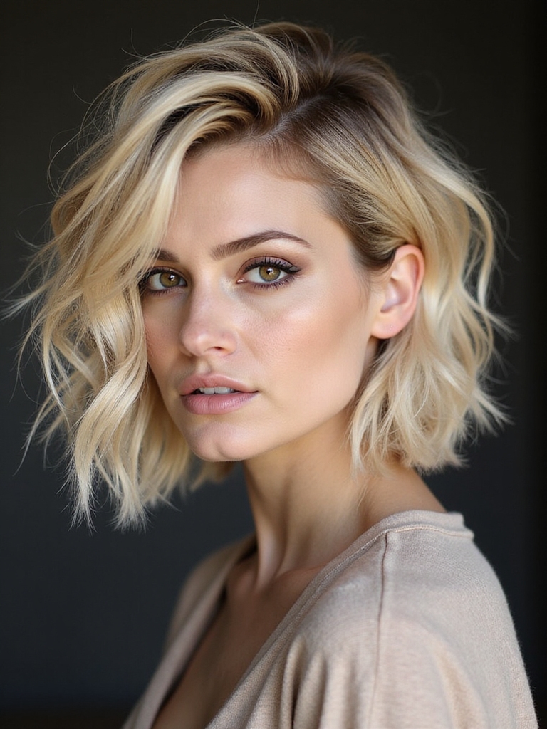 effortless textured choppy bob
