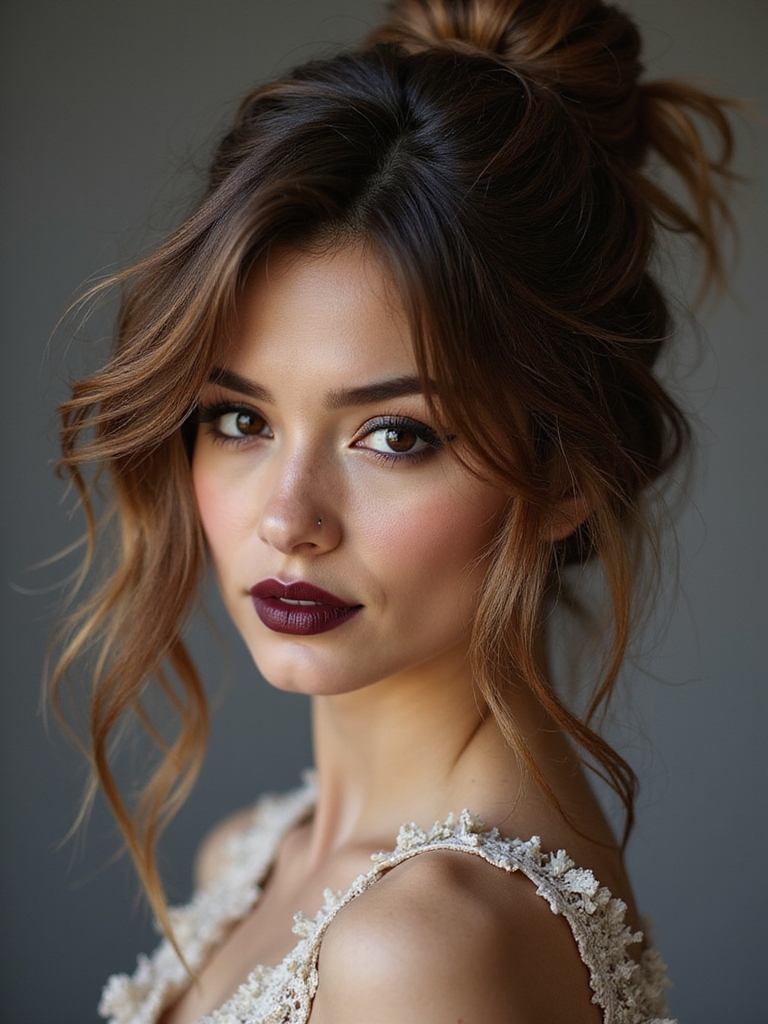 effortless textured choppy bun