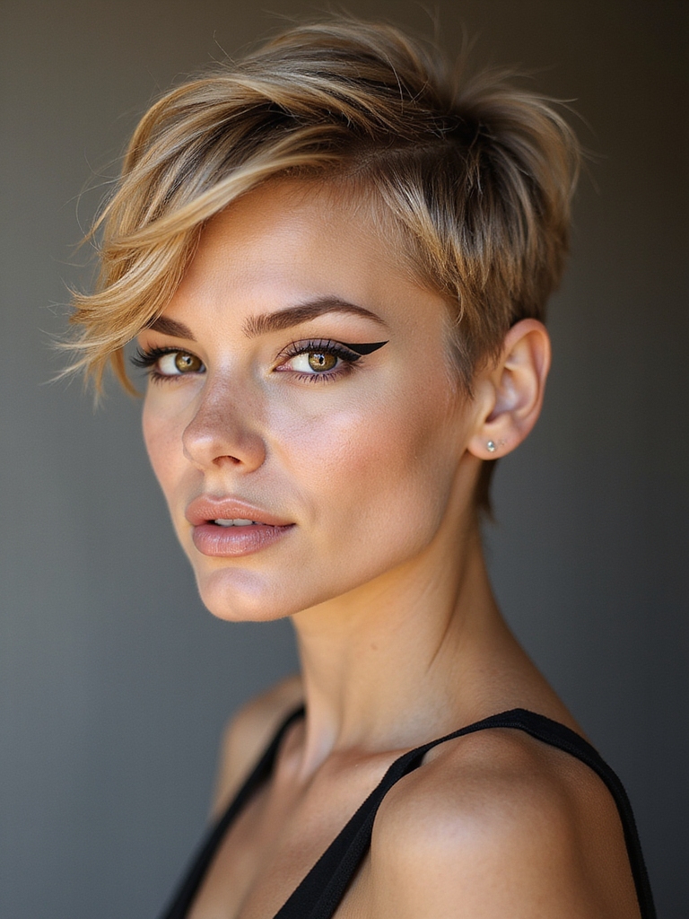 effortless textured grown out pixie