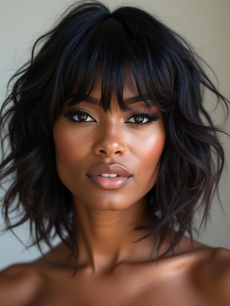 effortless textured layered bob