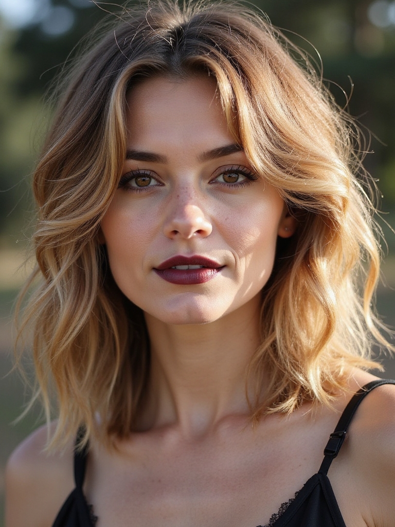 effortless textured medium length shag