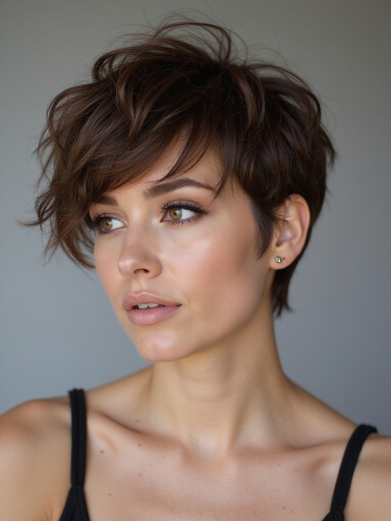 effortless textured messy pixie