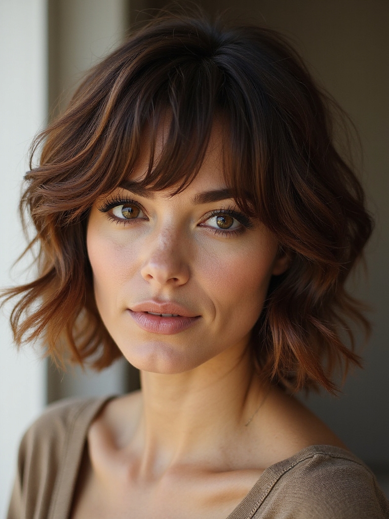 effortless textured modern shaggy bob