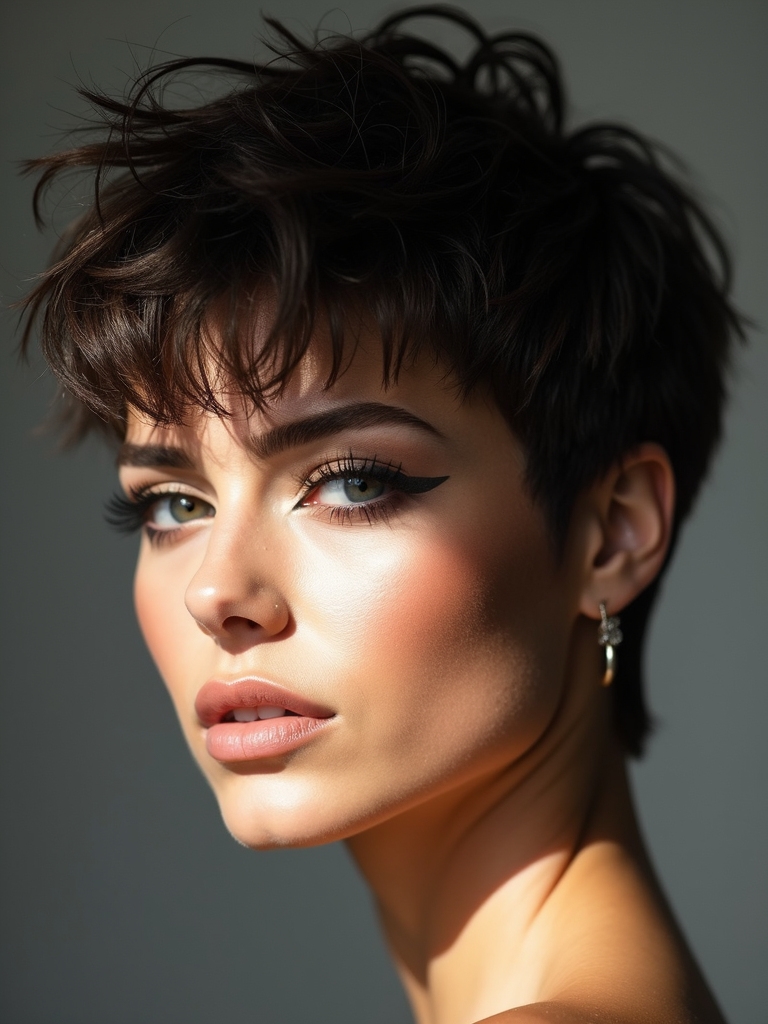 effortless textured pixie styling