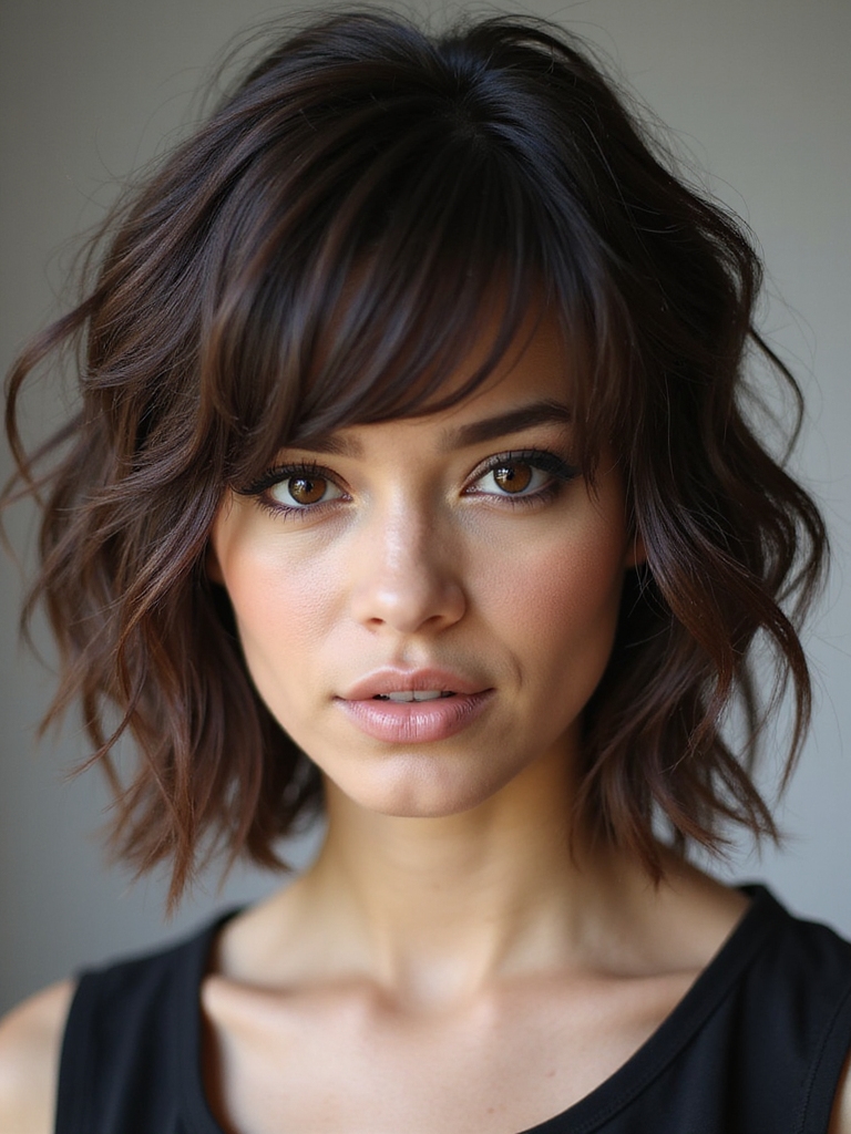 effortless textured playful face framing