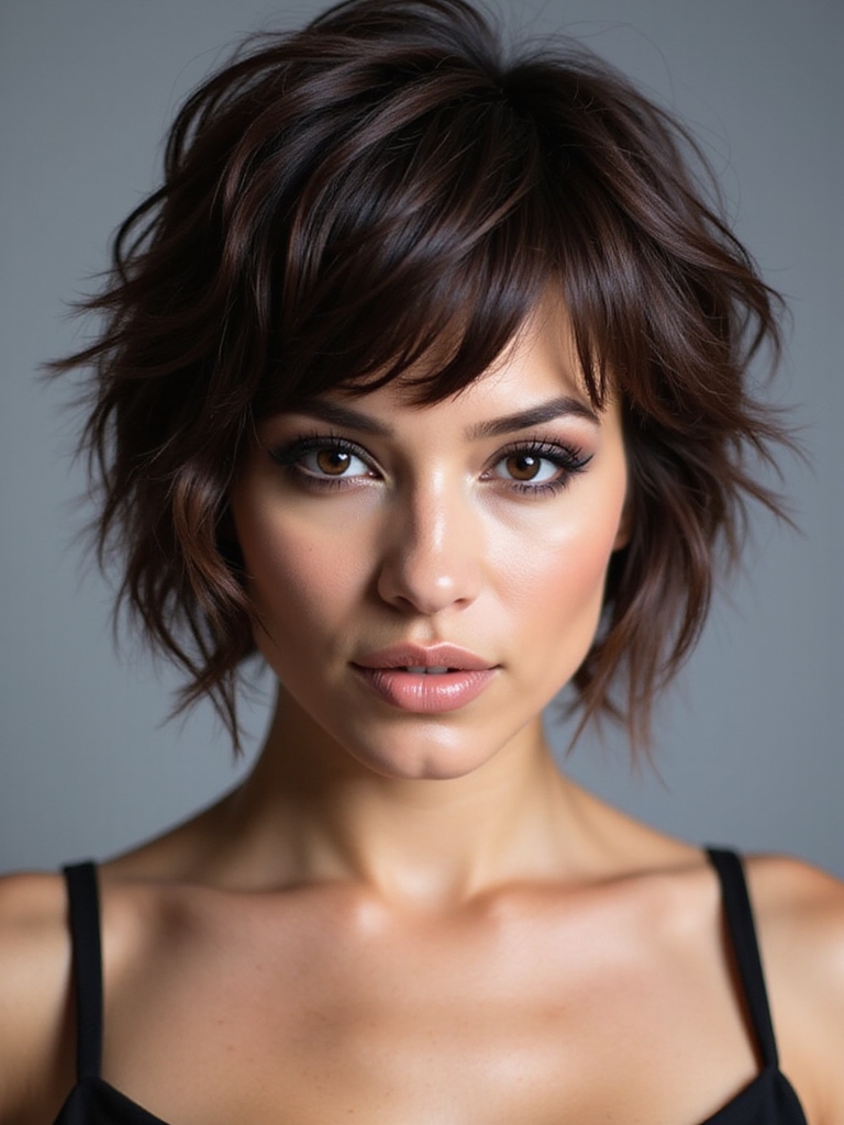effortless textured retro shag