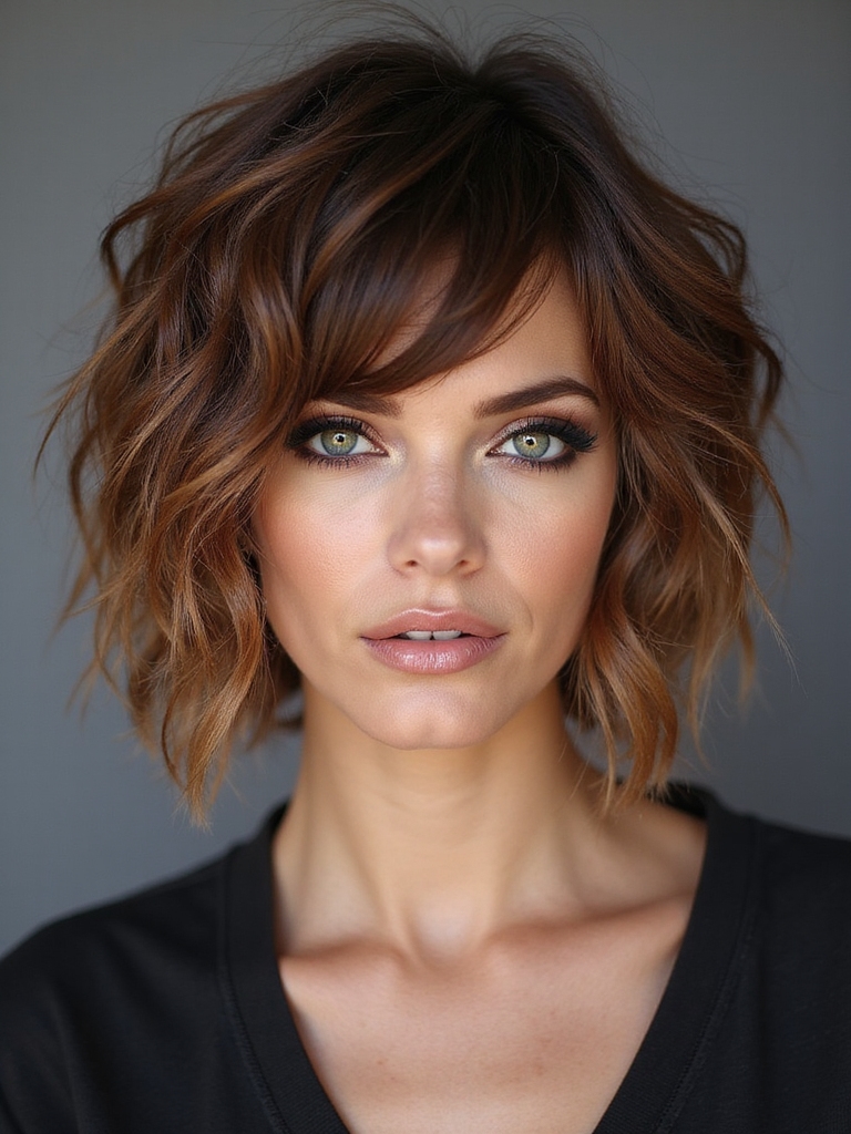 effortless textured shaggy bob