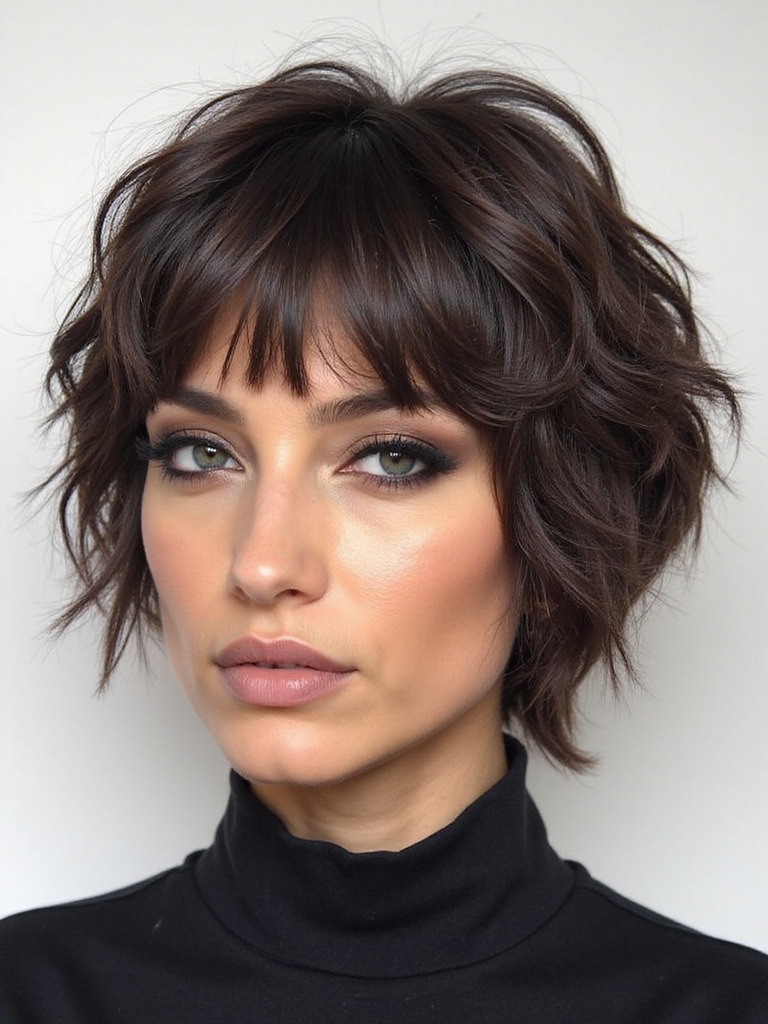 effortless textured shaggy bob