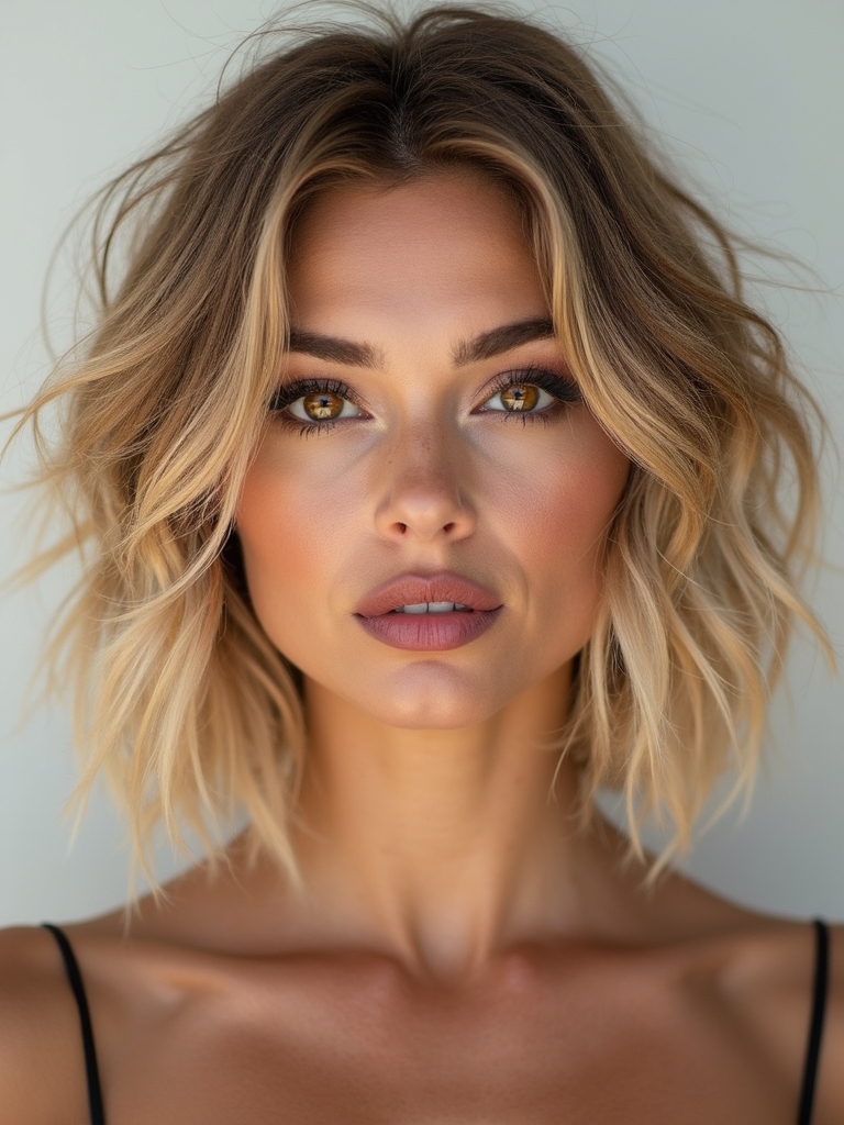 effortless textured wavy shag