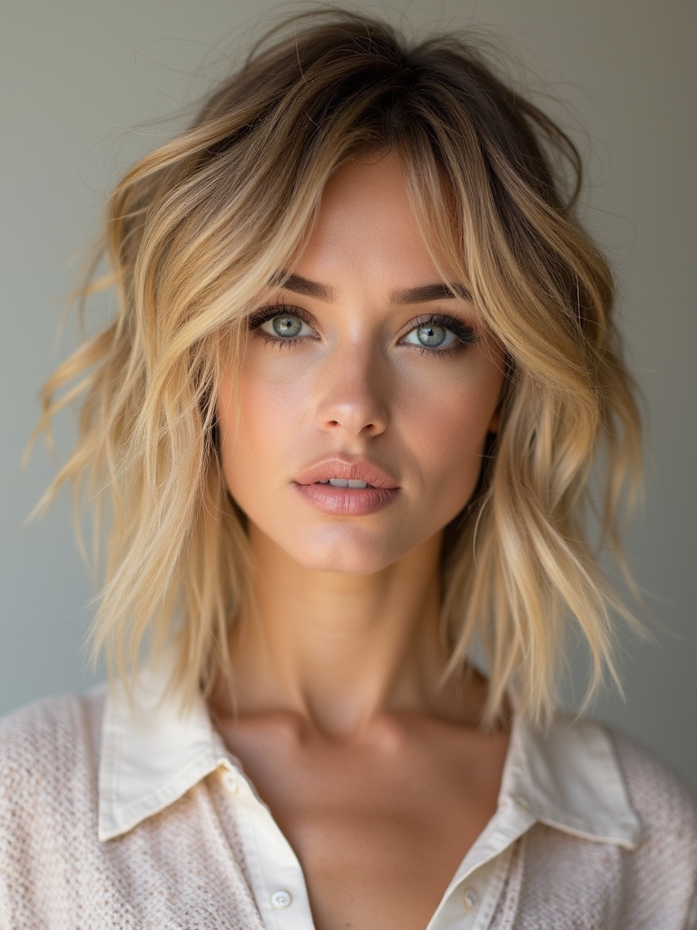 effortless tousled low maintenance shag