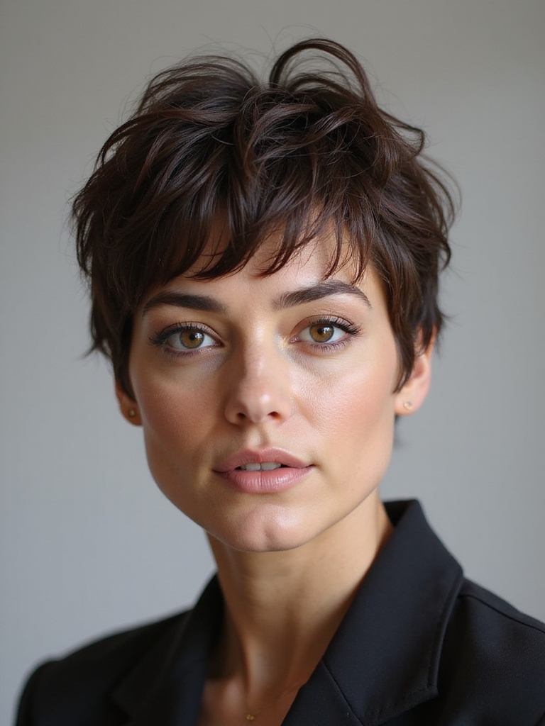 effortlessly messy textured pixie