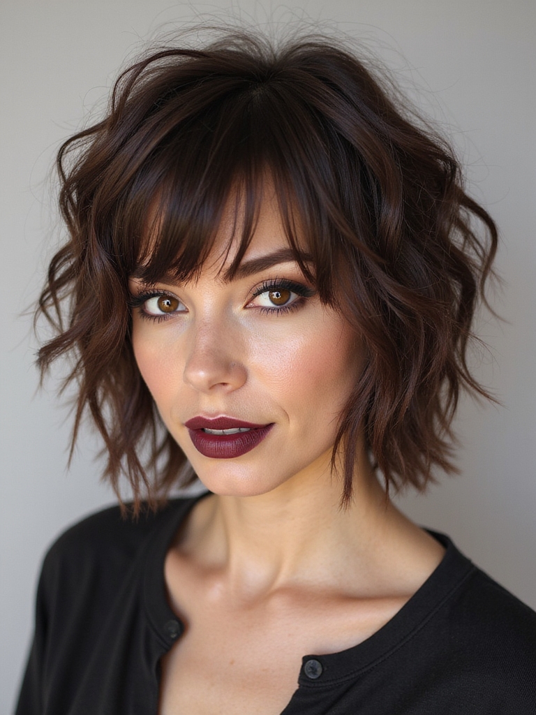 effortlessly textured choppy shag