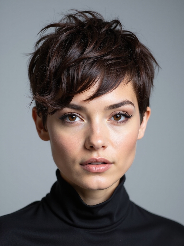 effortlessly textured tousled pixie