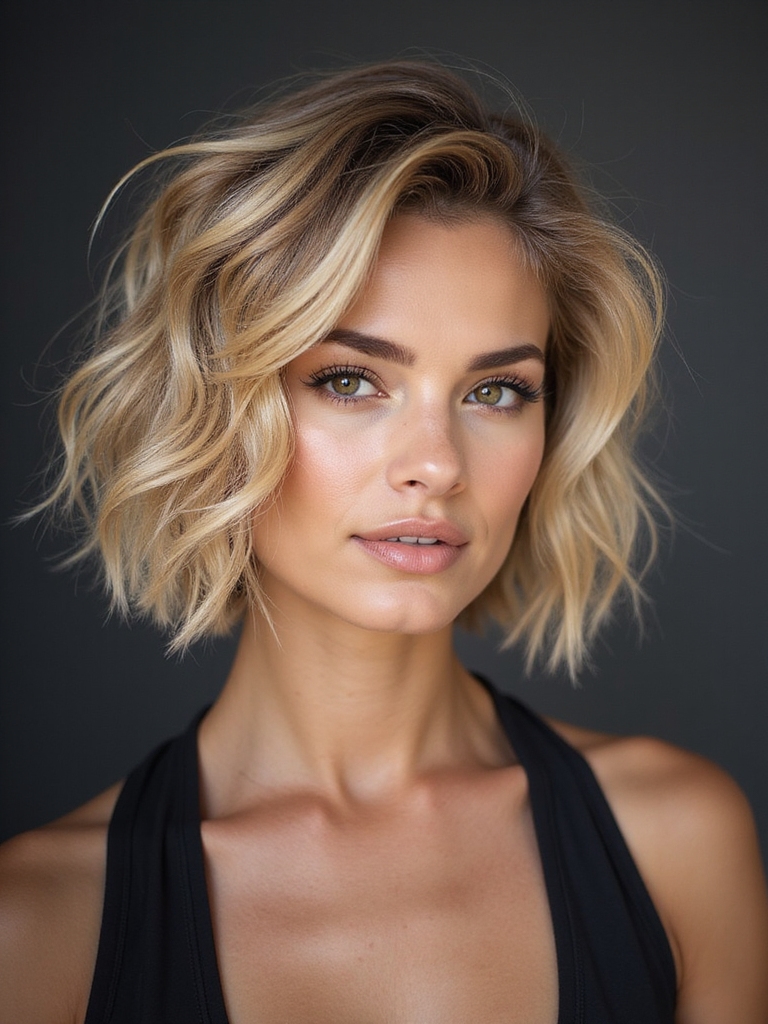 effortlessly tousled bob vibes