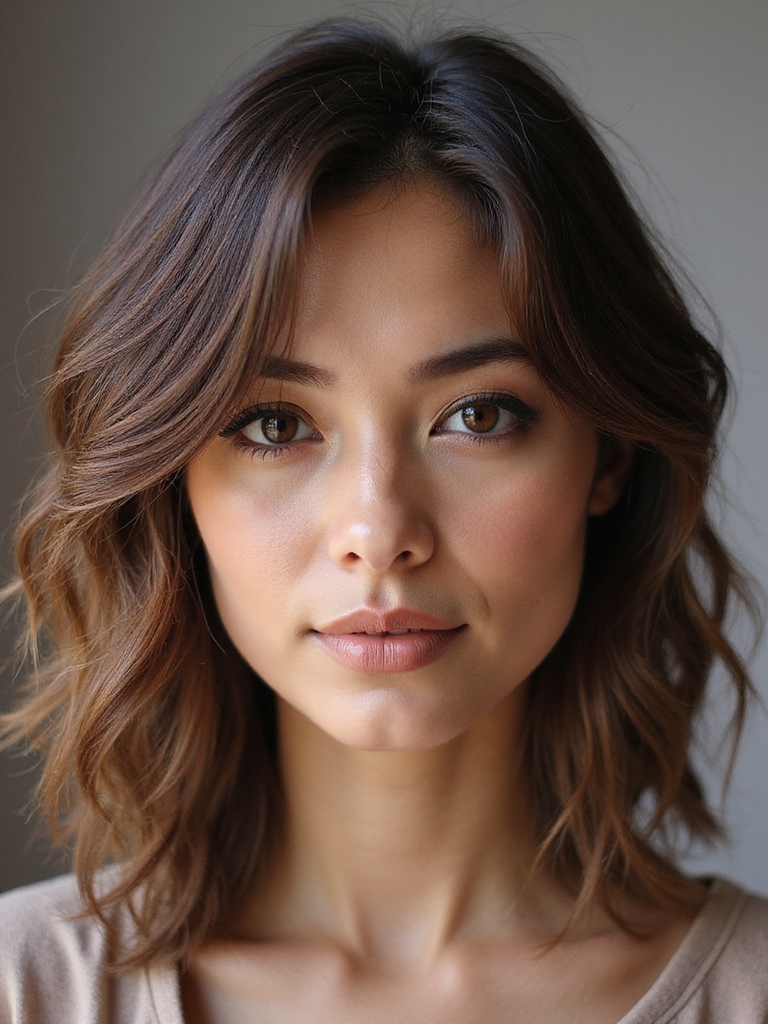 effortlessly tousled medium shag