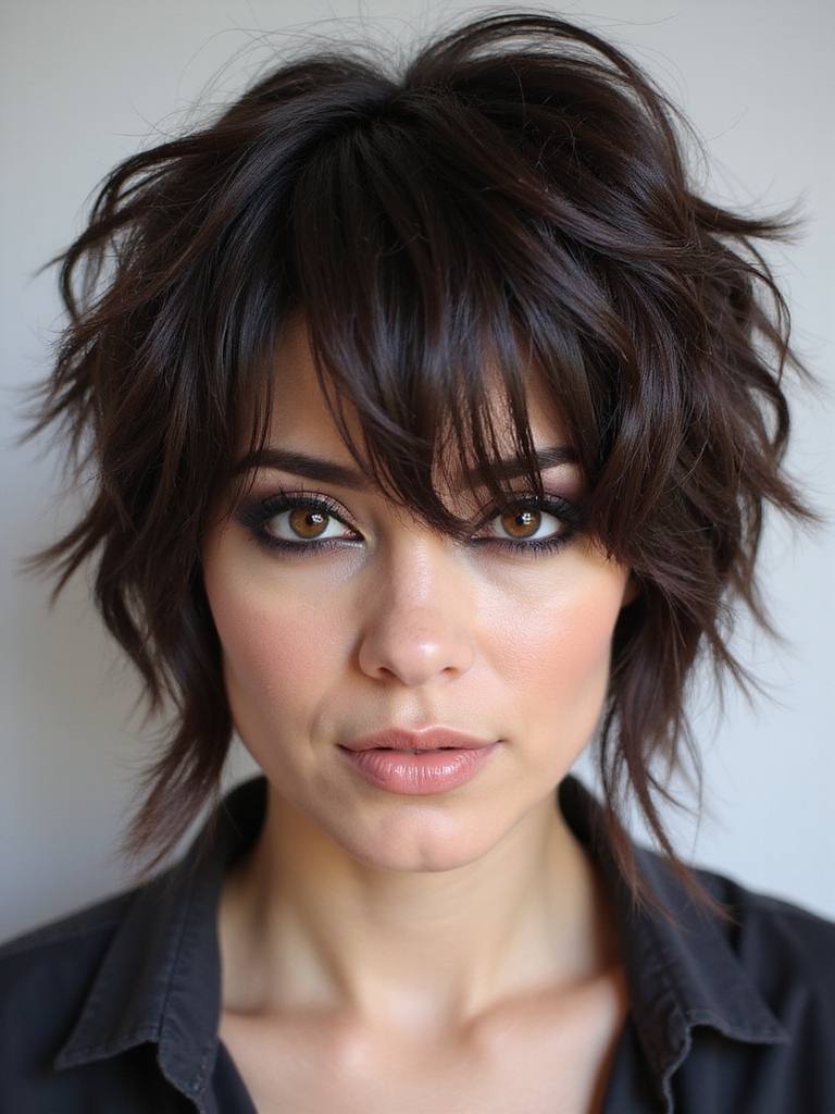 effortlessly undone tousled shag