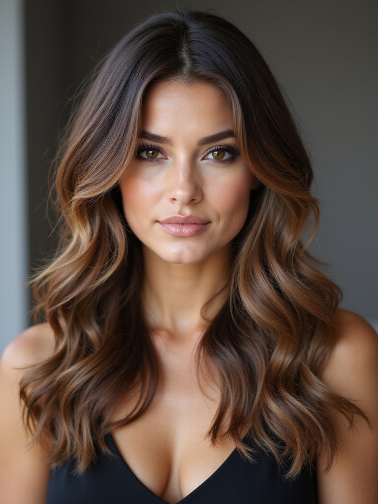 elegant long layered cut