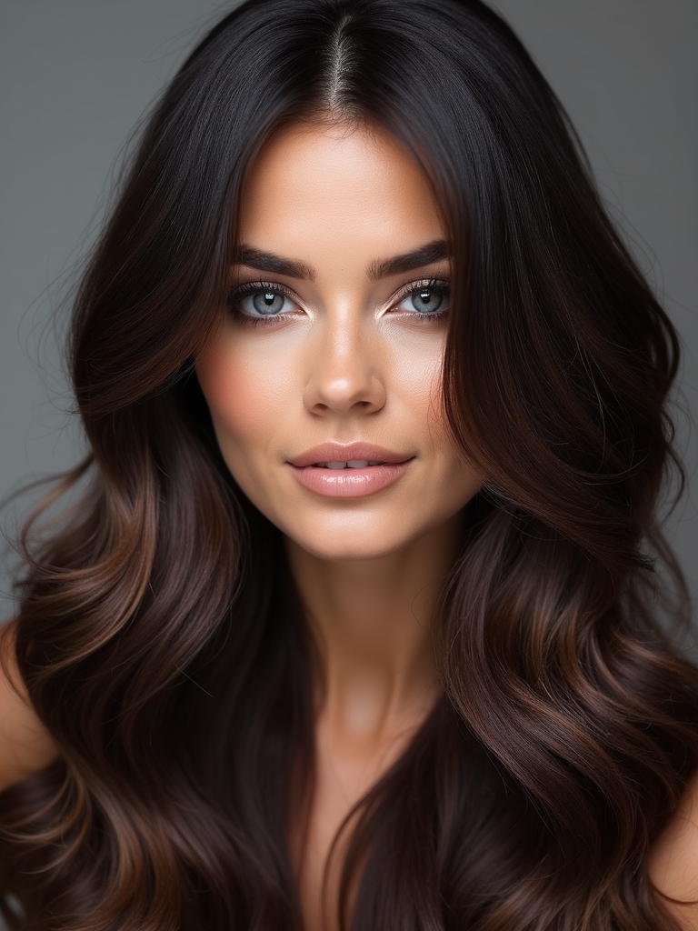face framing long layered cut