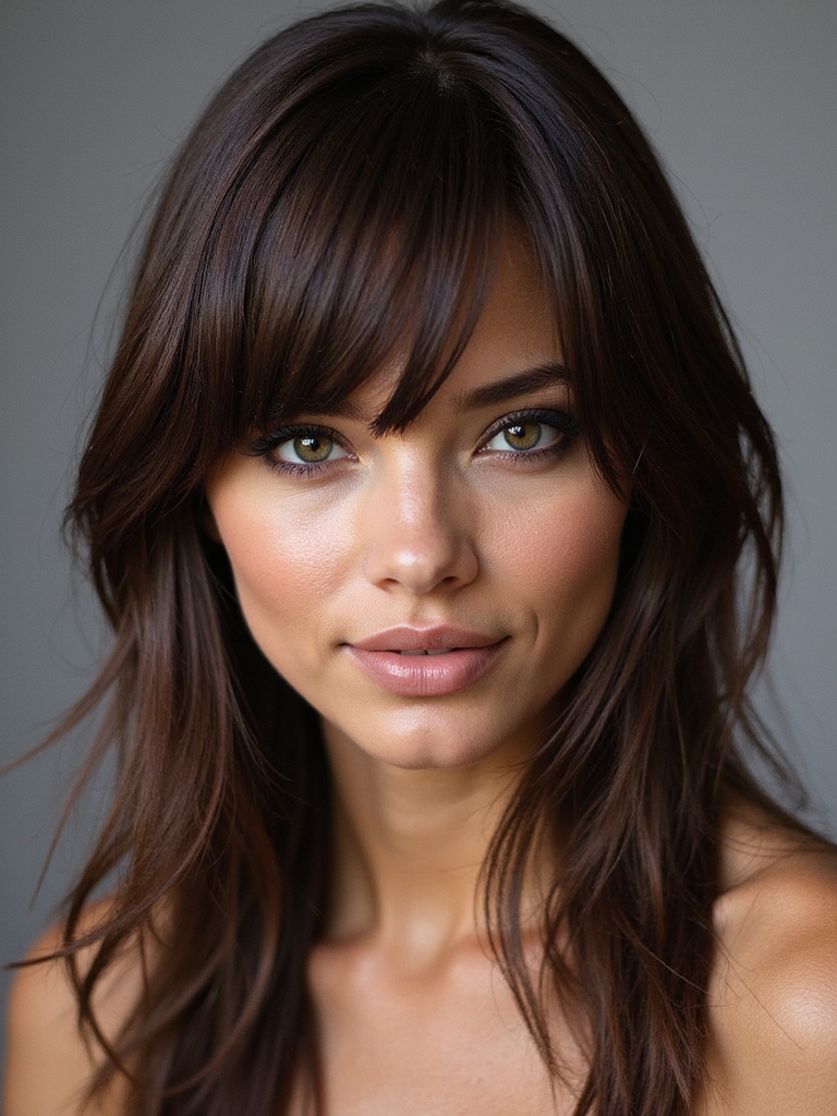 face framing textured layered haircut