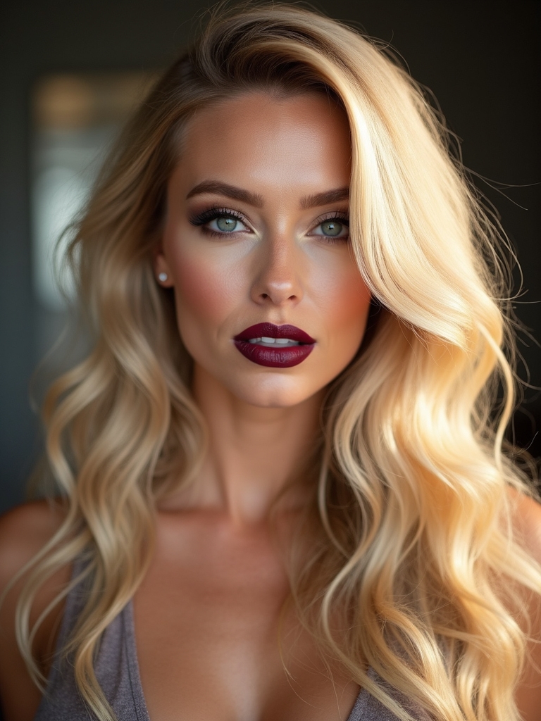 face framing tousled layered blonde