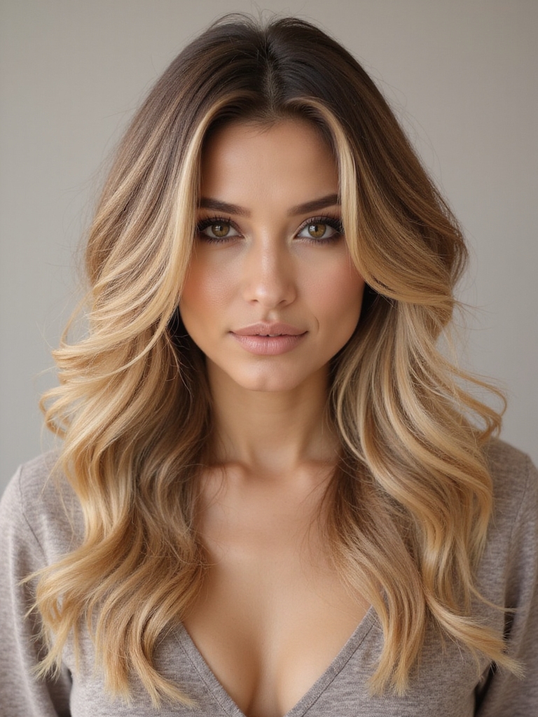 feathered layers at crown