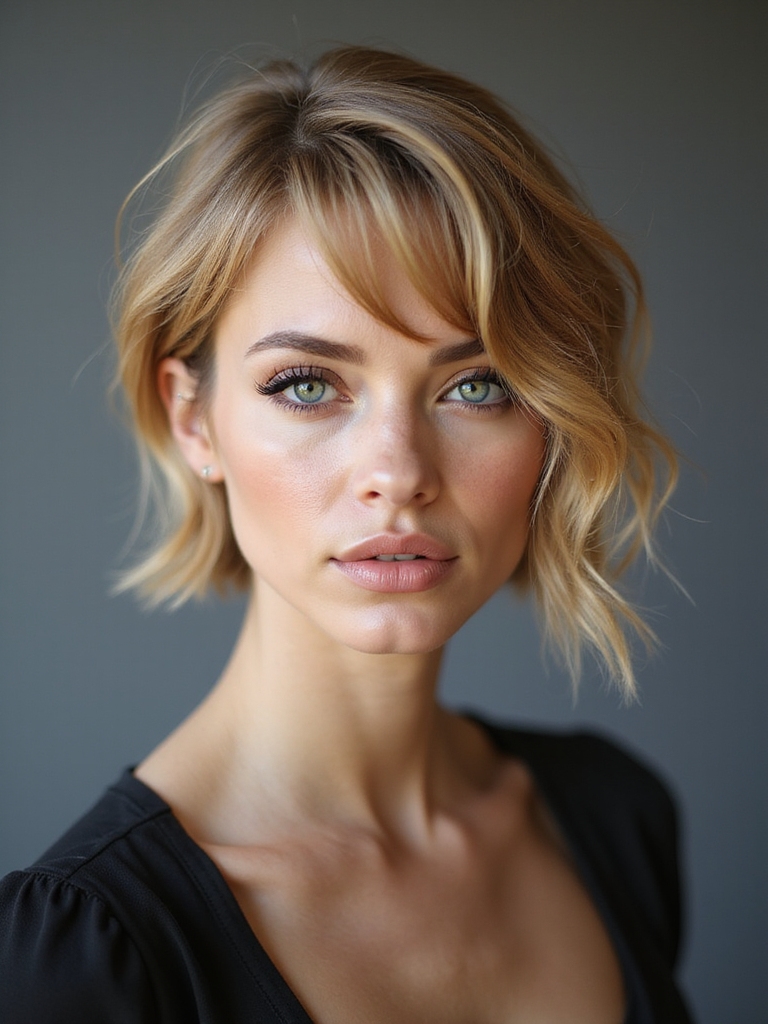 feathery wispy bangs for elegance