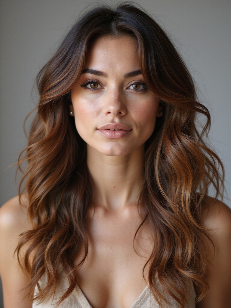 flattering long shaggy layers