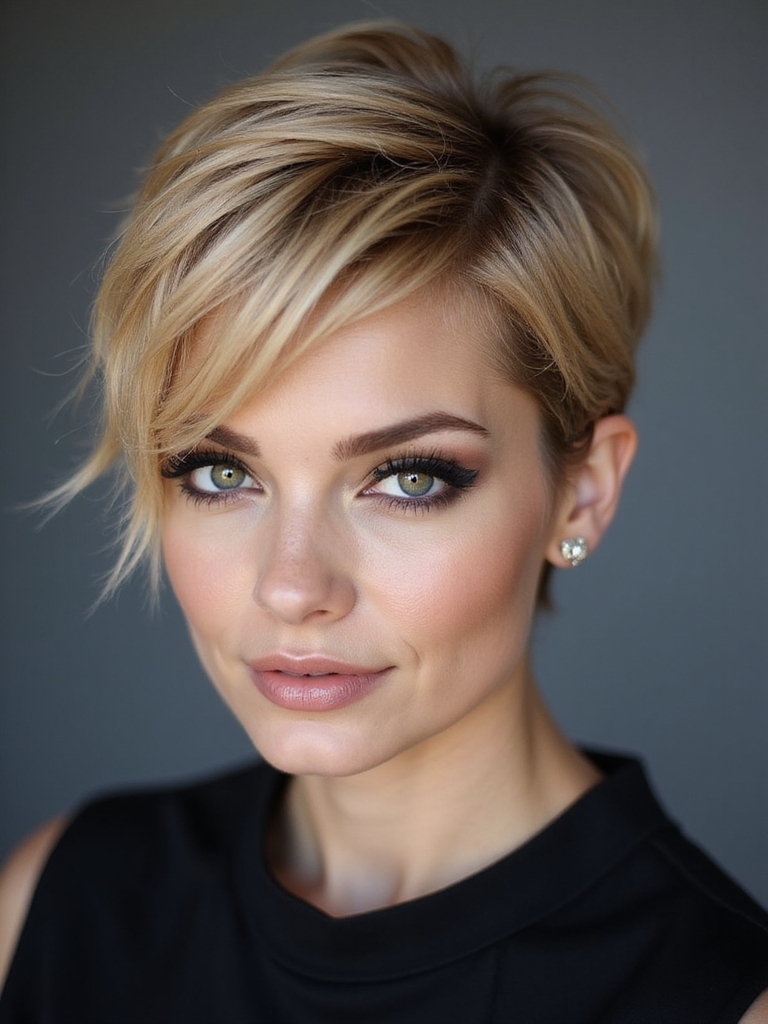 fresh polished pixie cut