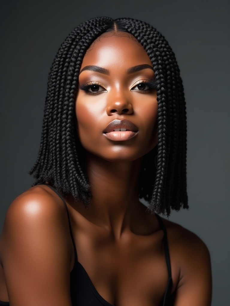 geometric sleek low maintenance bob