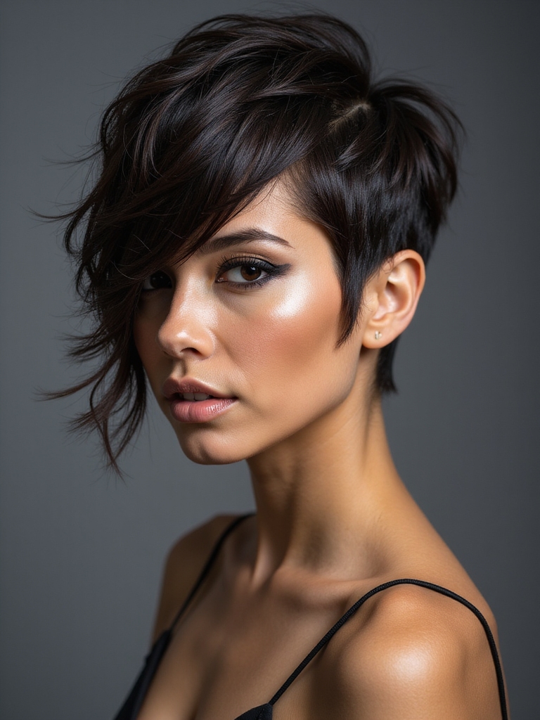 glamorous long pixie cuts