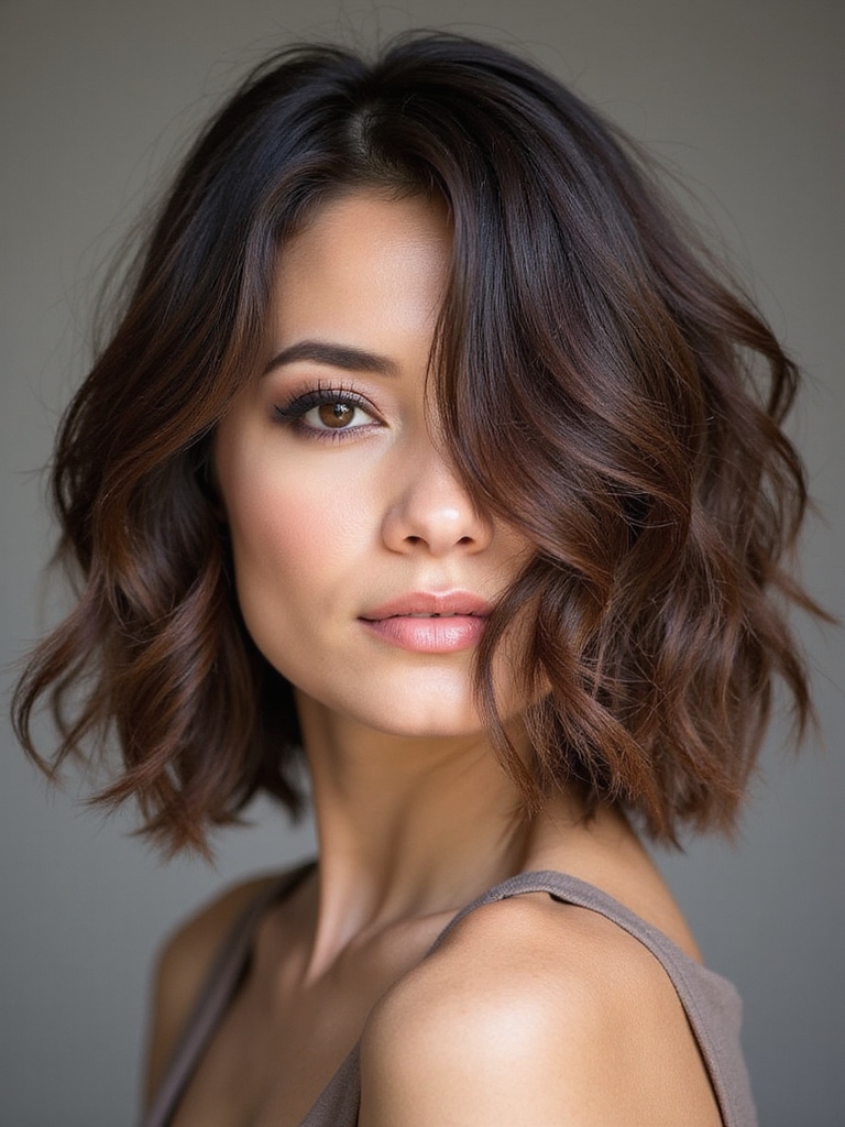 gradual layered transition to shaggy