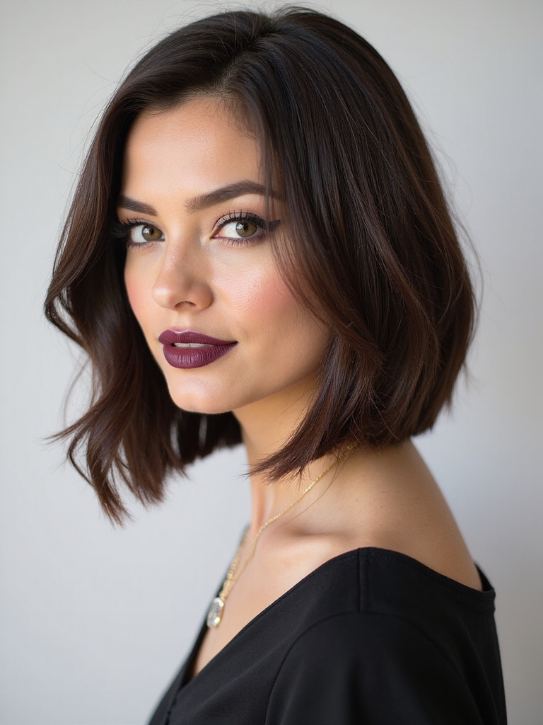 gradual transition to angled bob