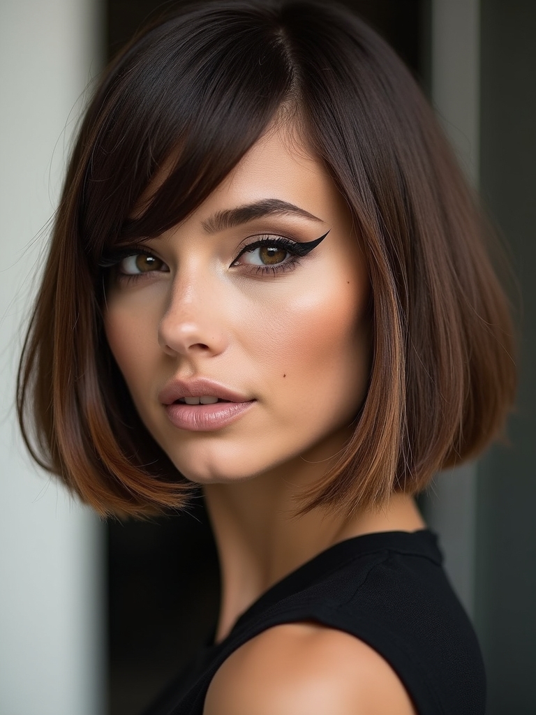 graduated flattering effortless a line bob