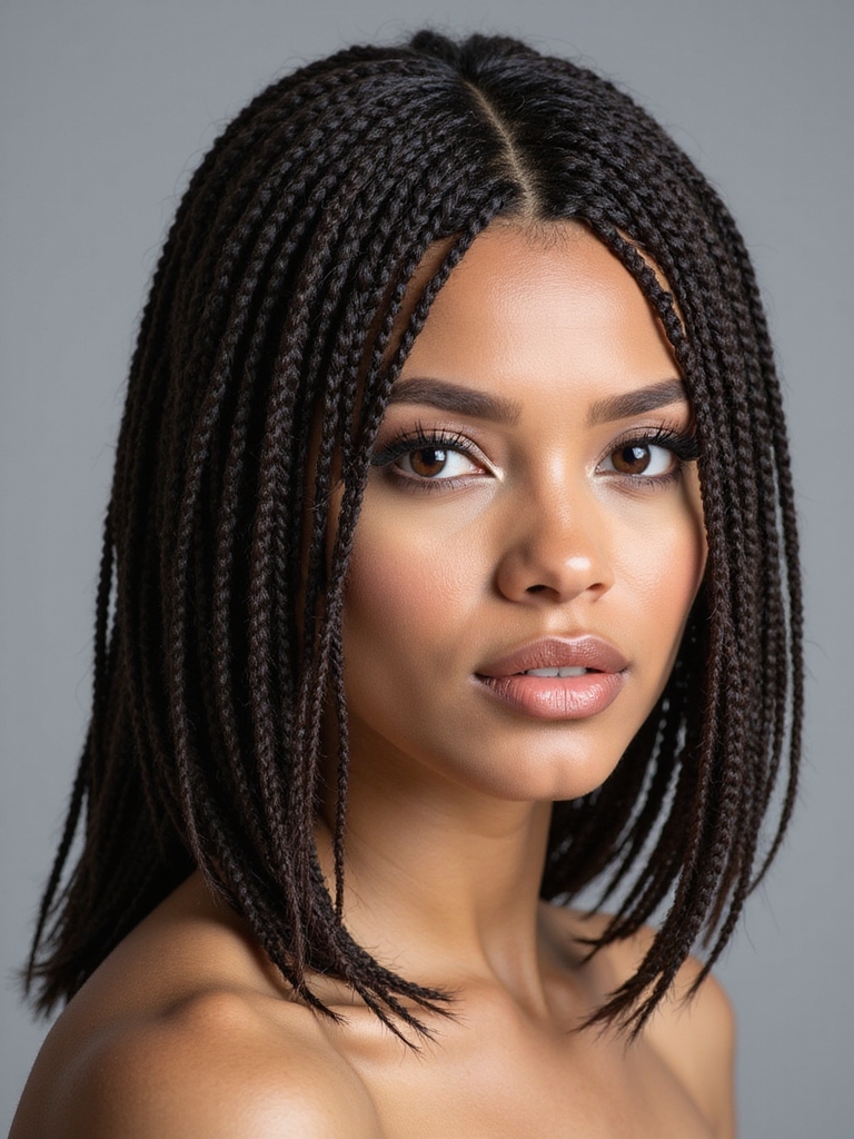 intricate micro braided bob maintenance